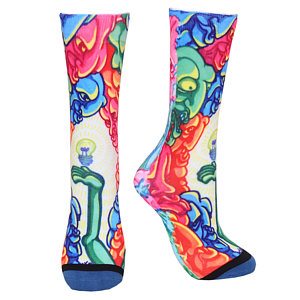 Crew 360 digital print colored toe unisex socks