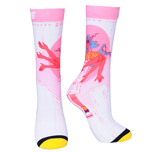 Crew 360 digital print colored toe unisex socks
