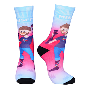 Crew 360 digital print cushioned socks with elastic