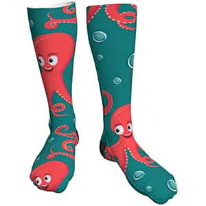 Mid calf sublimated full color crew socks, 200 needle