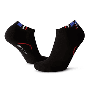 Cushioned low cut knitted athletic socks, 144 needles