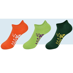 Cushioned low cut knitted athletic socks, 144 needles
