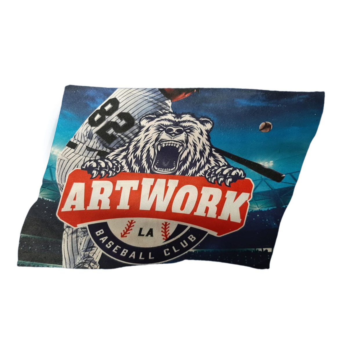 Sports rally towel w full bleed custom sublimation Swagbox