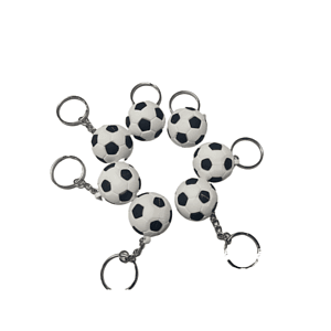 Soccer Shaped Silicone Keyring
