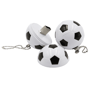 Soccer Shaped Fast USB Drive with Keyring