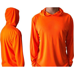 Non-ANSI Hi Viz Long Sleeve Hooded Safety T-Shirt