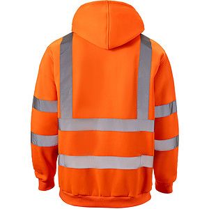 Class 3 Double Band 2" Reflective Tape Safety Hoodie with Kangaroo Pocket