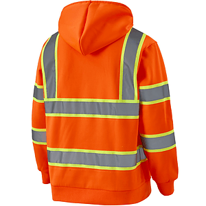 Class 3 Two Tone Double Band 2" Reflective Tape Safety Hoodie