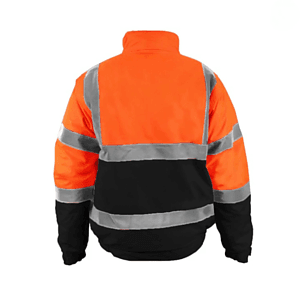 Class 3 Color Block 2" Reflective Tape Safety Bomber Jacket