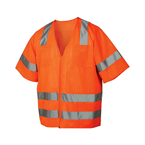 3.8oz. Knitted Class 3 Double Band Reflective Tape Safety Vest With 2 Pockets