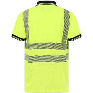 Class 3 Cotton Knitted Double Band Segmented Tape Polo Shirt with Pocket