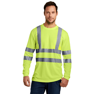 3.8 Oz. Polyester Class 3 Double Band Segmented Tape Safety T-Shirt