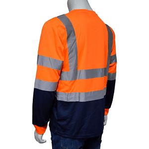 3.8 Oz. Polyester Class 3 Double Band Segmented Tape Safety T-Shirt
