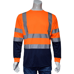 3.8 Oz. Polyester Class 3 Double Band Segmented Tape Safety T-Shirt
