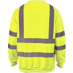 Class 3 Double Band 2" Reflective Tape Safety Sweatshirt