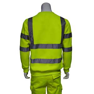 Class 3 Double Band 2" Reflective Tape Safety Sweatshirt