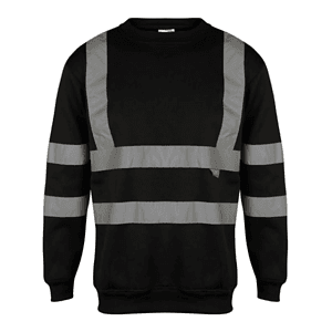 Class 3 Double Band 2" Reflective Tape Safety Sweatshirt