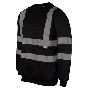 Class 3 Double Band 2" Reflective Tape Safety Sweatshirt