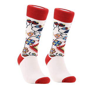 Below the calf custom knit woolen crew socks, 168 needle