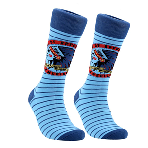 Below the calf custom knit woolen crew socks, 168 needle