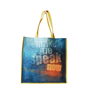 100 GSM Full Color wide Grocery Tote Bag with 5" Gusset (13" x 13" x 5")