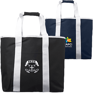 Large Polyester Shopping Tote Bag W/ Handles