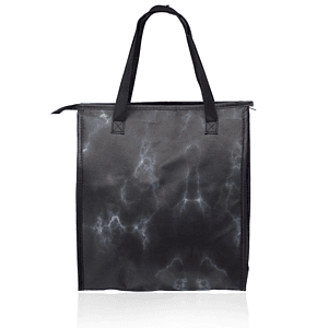 Marble Insulated Shopping Gusset Tote Bag (14.25" x 12.5" x 7.5")