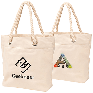 HEAVY-DUTY COTTON CANVAS TOTE BAG W/ ROPE HANDLE 14 OZ. CANVAS BAGS