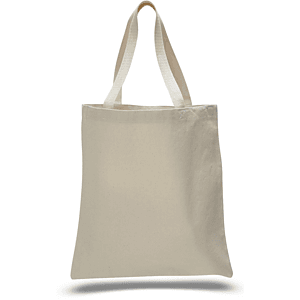 Heavyweight Cotton Canvas Tote Bag W/ Zipper 12 Oz Heavy Duty Bags (15”X16”)