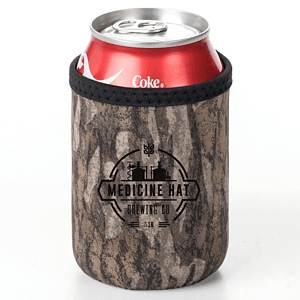 12 Oz. Neoprene collapsible camo can Cooler w/ Strap Handle