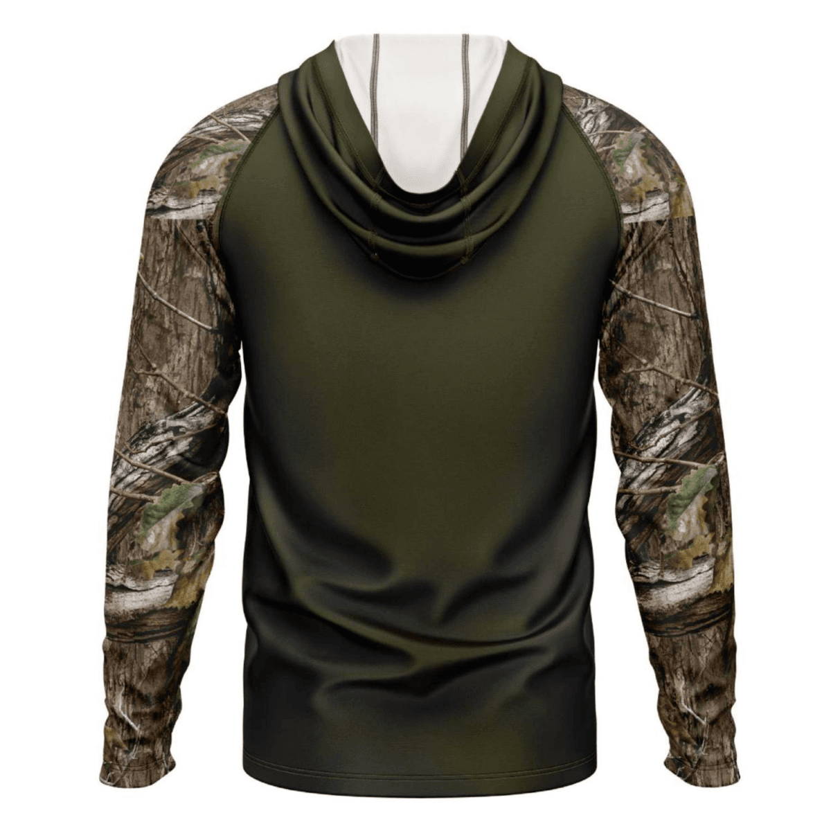 Mossy Oak® Men's 4.4 oz. Polyester Interlock Raglan Hooded T-Shirt
