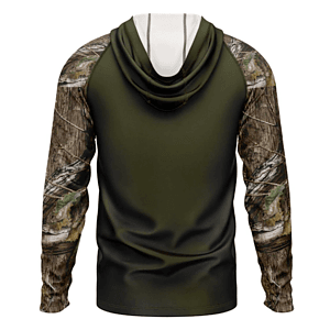 Mossy Oak® Men's 4.4 oz. Polyester Interlock Raglan Hooded T-Shirt