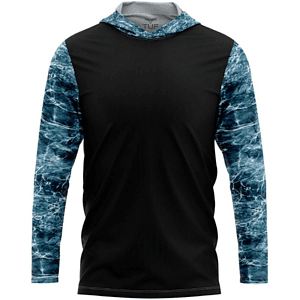 Mossy Oak® Men's 4.4 oz. Polyester Interlock Hooded T-Shirt, UPF 50+