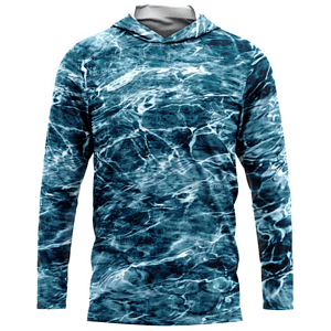 Mossy Oak® Men's 4.4 oz. Polyester Interlock Hooded T-Shirt, UPF 50+