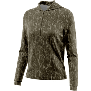 Mossy Oak® Women's 4.4 oz. Polyester Interlock Pullover Half Zip Hoodie