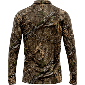 Mossy Oak® Men's 4.4 oz. Polyester Interlock Long Sleeve Polo Shirt