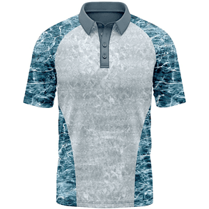 Mossy Oak® Men's 4.4 oz. Polyester Interlock Raglan Short Sleeve Polo, UPF 50+