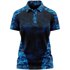 Mossy Oak® Women's 4.4 oz. Polyester Interlock Raglan Polo Shirt, UPF 50+