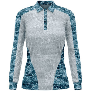 Mossy Oak® Women's 4.4 oz. Polyester Interlock Long Sleeve Polo Shirt, UPF 50+
