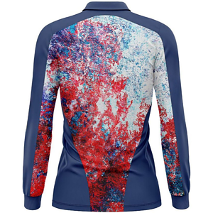 Mossy Oak® Women's 4.4 oz. Polyester Interlock Long Sleeve Polo Shirt, UPF 50+