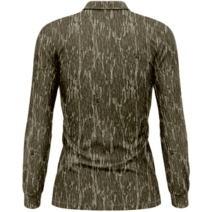 Mossy Oak® Women's 4.4 oz. Polyester Interlock Long Sleeve Polo Shirt