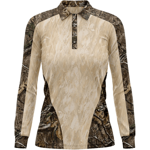Mossy Oak® Women's 4.4 oz. Polyester Interlock Long Sleeve Polo Shirt