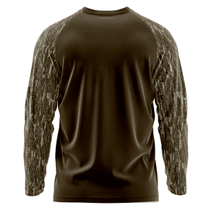 Mossy Oak® Men's 4.4 oz. Polyester Interlock Raglan Long Sleeve T-Shirt