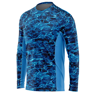 Mossy Oak® Men's 4.4 oz. Polyester Interlock Long Sleeve T-Shirt, UPF 50+