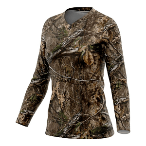 Mossy Oak® Women's 4.4 oz. Polyester Interlock Long Sleeve T-Shirt
