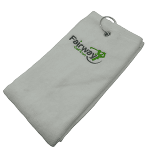 450G 100% Cotton Embroidered Golf Towel w/ Carabiner 15.5 " x 24.4"