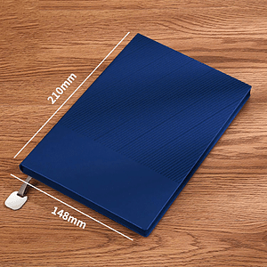 TiTUS® Executive Corduroy PU Lather A5 Notebook with Metal Bookmark