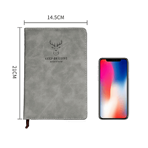 TiTUS® Executive Velveteen PU Lather A5 Notebook with Bookmark