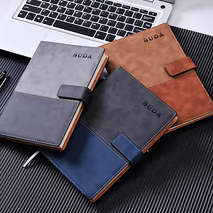 TiTUS® Valvetine A5 Business Notebook with Bookmark & PU Buckle