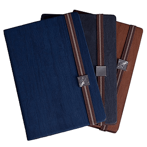 TiTUS® Melange PU Leather A5 Executive Notebook with Elastic Band Closure